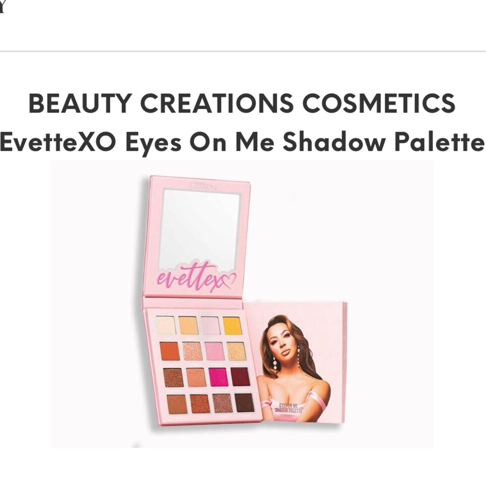 Beauty Creations EvetteXO Eyes On Me Shadow Palette NIB